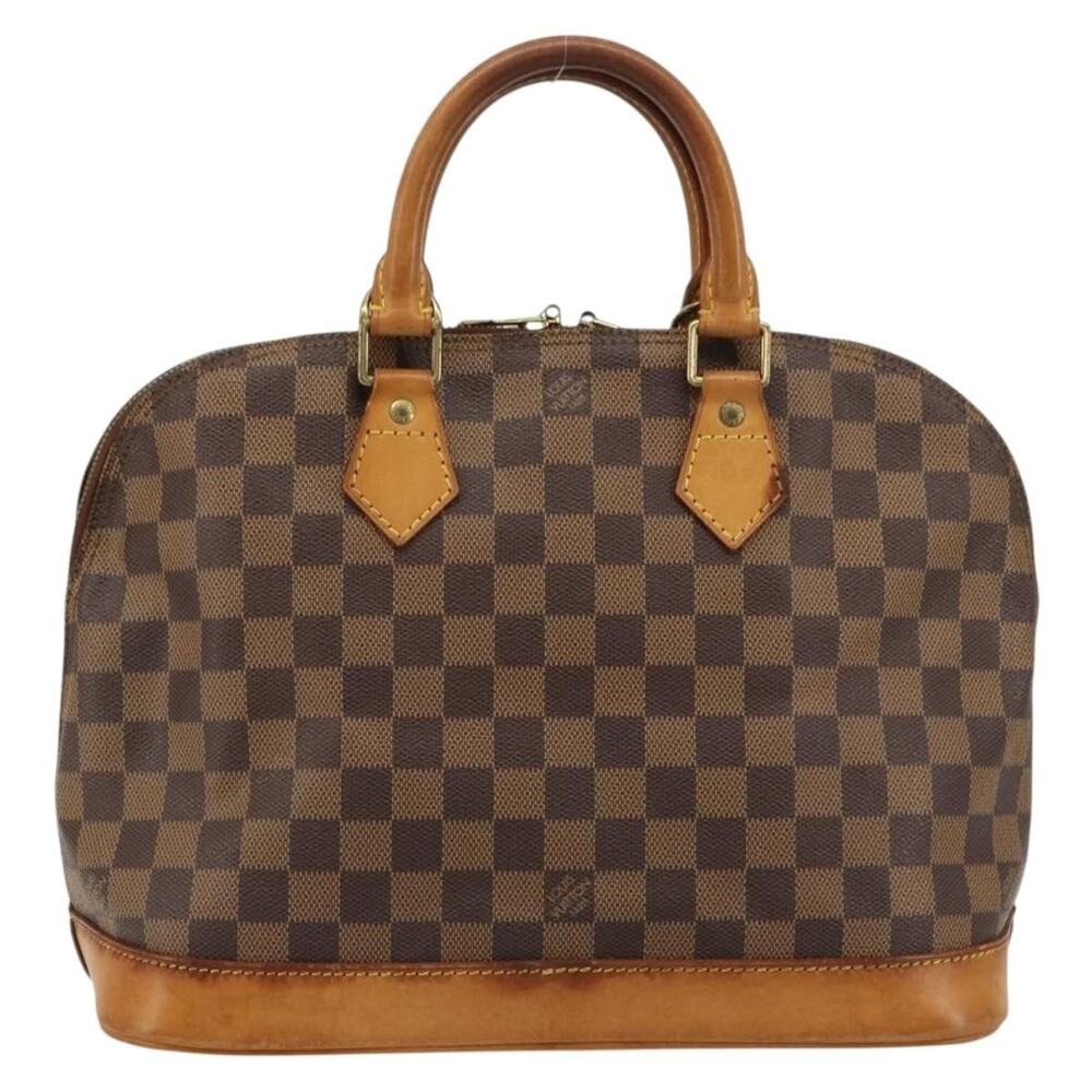 Louis Vuitton Damier Ebene Alma Handbag Brown